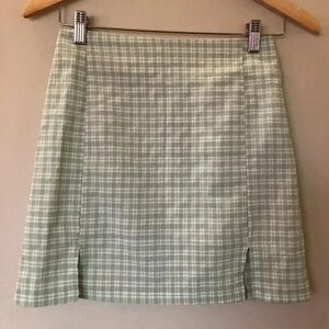 Plaid Green Skirt